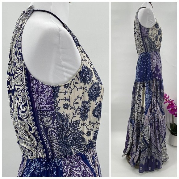 ✨ HP✨ Halter Dress NWT Paisley Bandana Halter Maxi - Picture 4 of 16